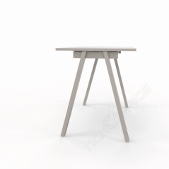 Home Office Paolo - Scrivania 100x60x73cm gambe metalliche a cavalletto - Colore Stone Grey