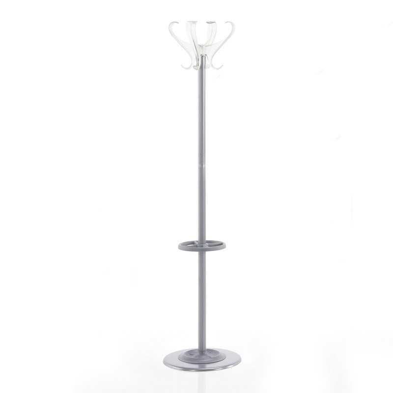 Appendiabiti Artù con portaombrelli verniciato grigio Design testa trasparente