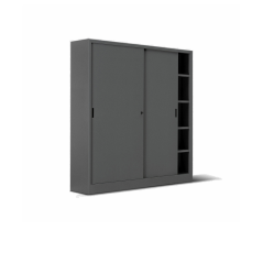 Armadio metallo ad ante scorrevoli 180x45x200H, 4+4 ripiani - Colore Antracite