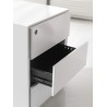 Cassettiera in metallo 3 cassetti 42,5x53x52H su ruote con apertura laterale per ufficio - colore Bianco