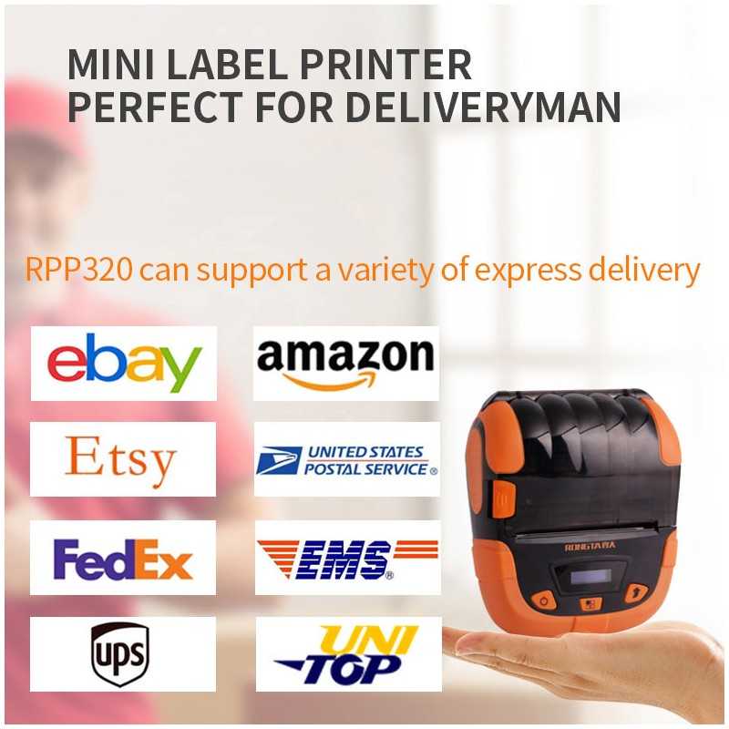 RPP320 - Stampante etichette mobile 80mm termica wifi bluetooth usb
