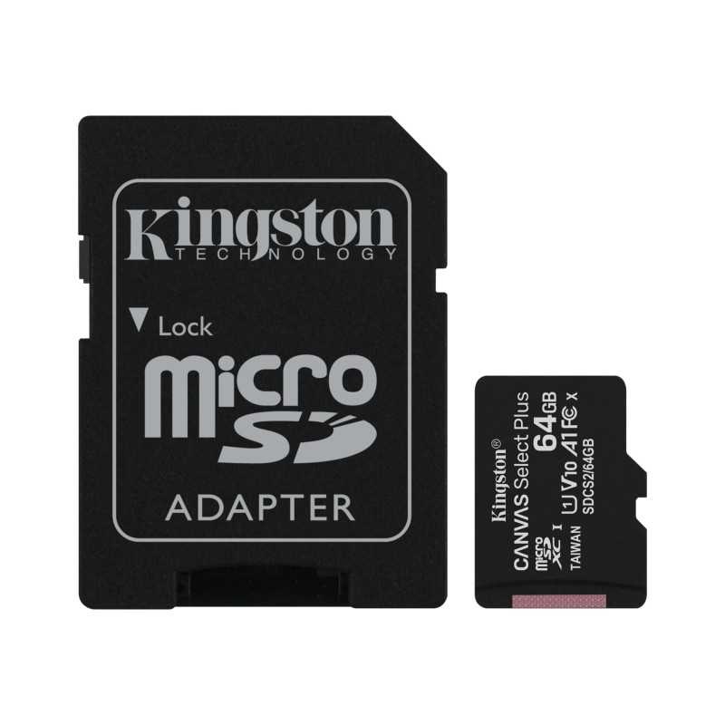 Kingston - Micro SD 64GB con adattatore integrato, compatibile con dispositivi Android