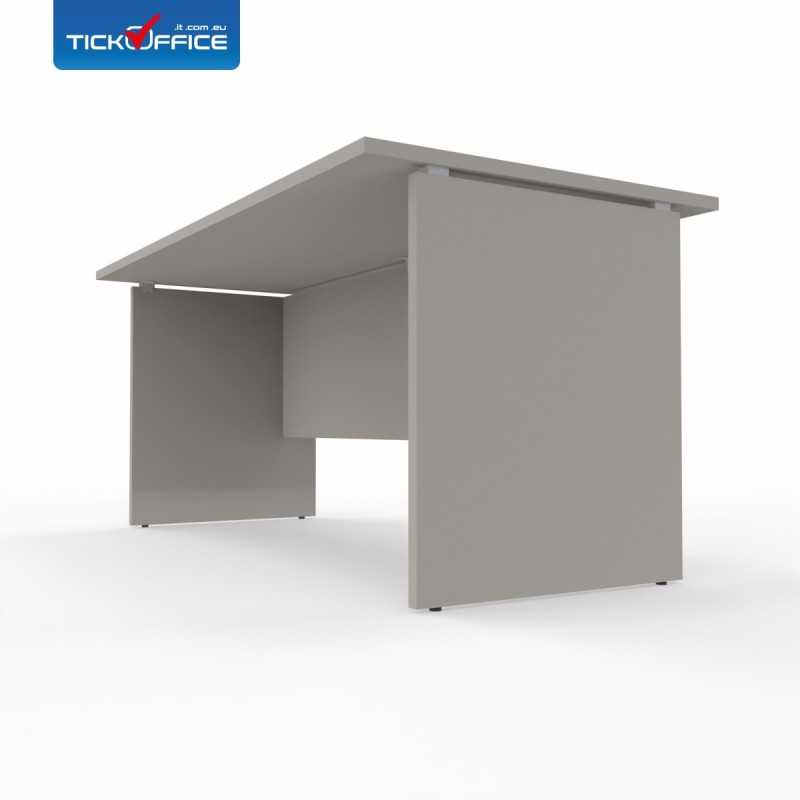 Scrivania 140 x 80 Teko casa ufficio in melaminico Officè colore Grigio Dorian