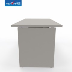 Scrivania 140 x 80 Teko casa ufficio in melaminico Officè colore Grigio Dorian