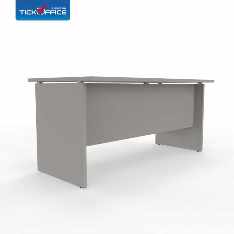Scrivania 160 x 80 Teko casa ufficio in melaminico Officè colore Grigio Dorian