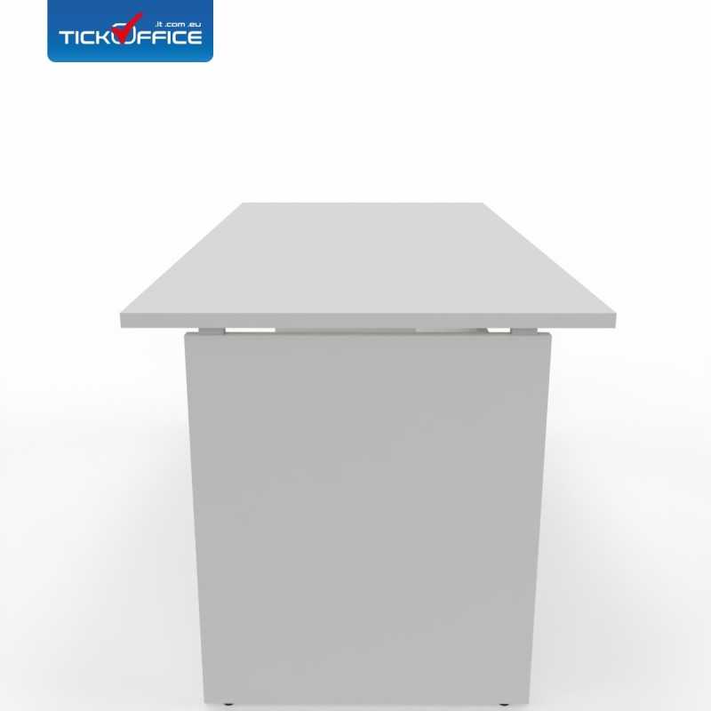 Scrivania 160 x 80 Teko casa ufficio in melaminico Officè colore Bianco