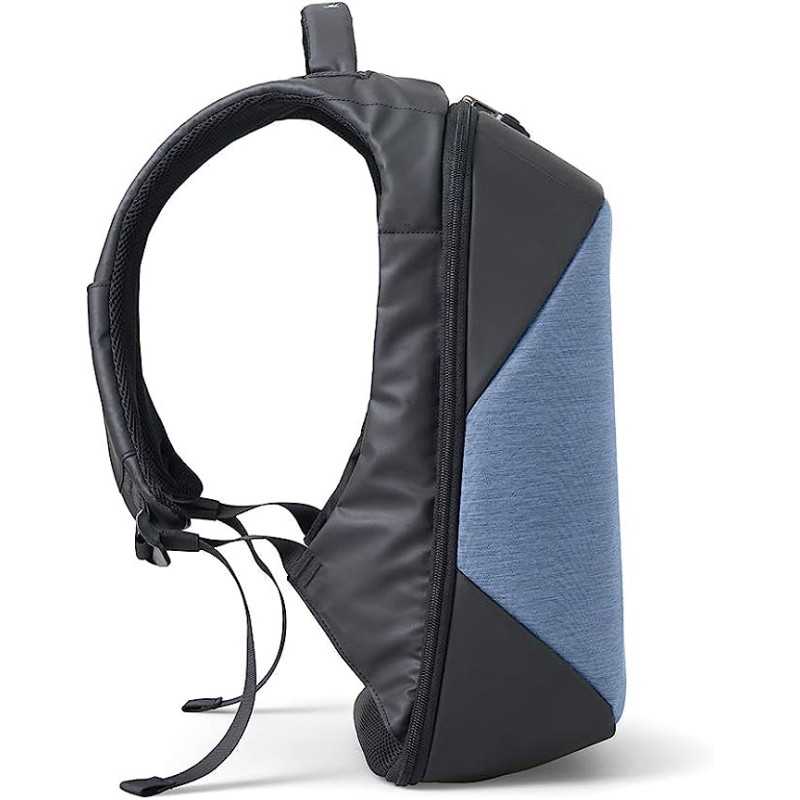 Tekniko big AZZURRO - Zaino Antifurto dimensioni 34 x 46 x 16 cm Intempo idrorepellente tecnico con serratura presa usb