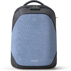 Tekniko big AZZURRO - Zaino Antifurto dimensioni 34 x 46 x 16 cm Intempo idrorepellente tecnico con serratura presa usb