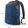 Tekniko big BLU - Zaino Antifurto dimensioni 34 x 46 x 16 cm Intempo idrorepellente tecnico con serratura presa usb