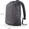 Tekniko big NERO - Zaino Antifurto dimensioni 34 x 46 x 16 cm Intempo idrorepellente tecnico con serratura presa usb