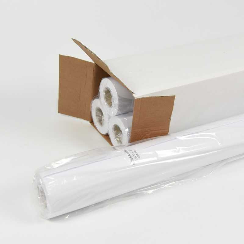 Conf. 4 Pz - Rotolo A2 Carta Plotter Naturale - (42,0cm x 50m) 90 g/mq