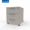 Cassettiera  3 cassetti 54,6x53,8x41,8 cm Grigio Dorian in legno su ruote
