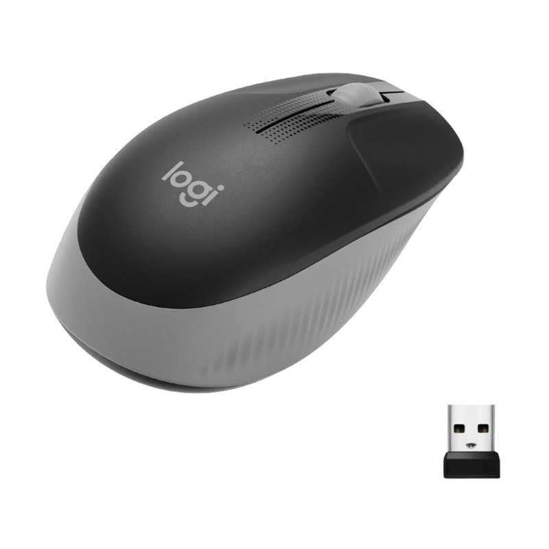 Logitech - M190 mouse wireless usb fino a 10m, 3 pulsanti, dimensioni standard