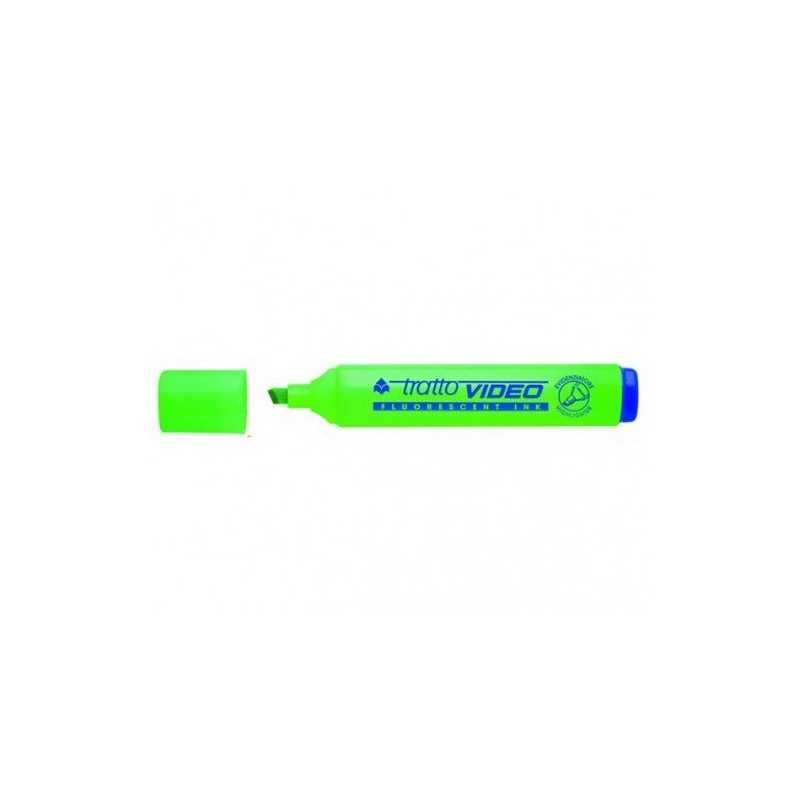 Evidenziatore Tratto Video con punta scalpello 1-5 mm - colore Verde - pezzo singolo