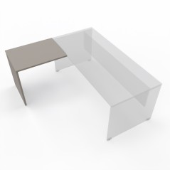 Allungo 80x60x74 cm per scrivania OXI , da posizionare a destra o a sinistra - Colore Stone Grey