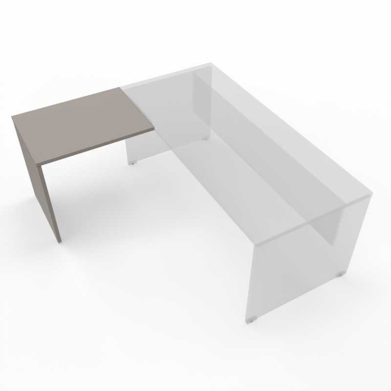 Allungo 80x60x74 cm per scrivania OXI , da posizionare a destra o a sinistra - Colore Stone Grey