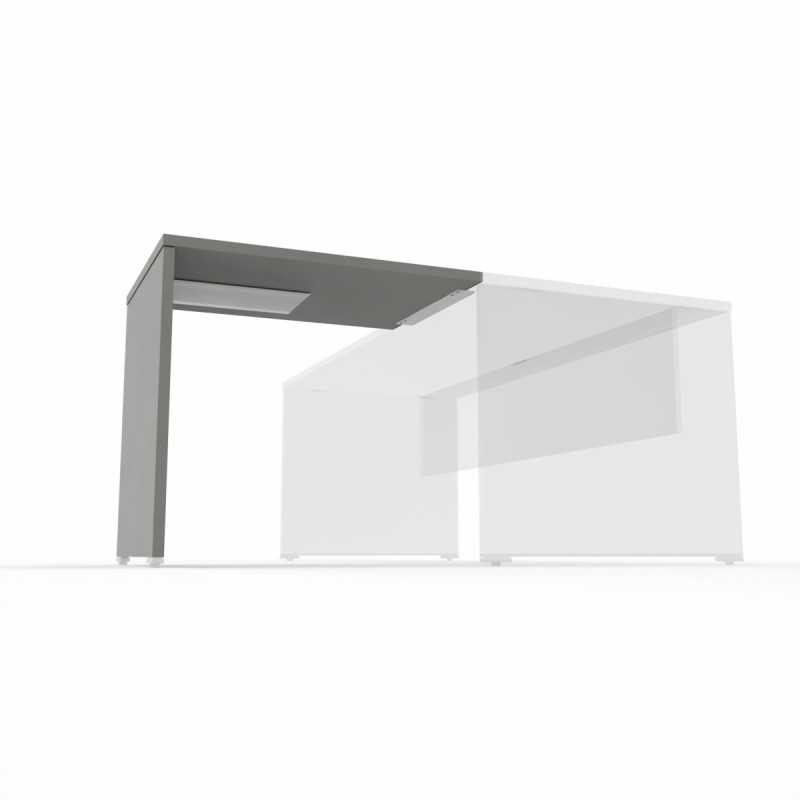 Allungo 80x60x74 cm per scrivania OXI , da posizionare a destra o a sinistra - Colore Grigio