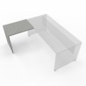 Allungo 80x60x74 cm per scrivania OXI , da posizionare a destra o a sinistra - Colore Grigio