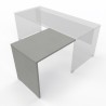 Allungo 80x60x74 cm per scrivania OXI , da posizionare a destra o a sinistra - Colore Grigio