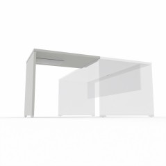 Allungo 80x60x74 cm per scrivania OXI , da posizionare a destra o a sinistra - Colore Bianco