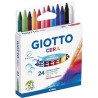 Giotto - Pastelli a cera colori assortiti - Confezione da 24 pz