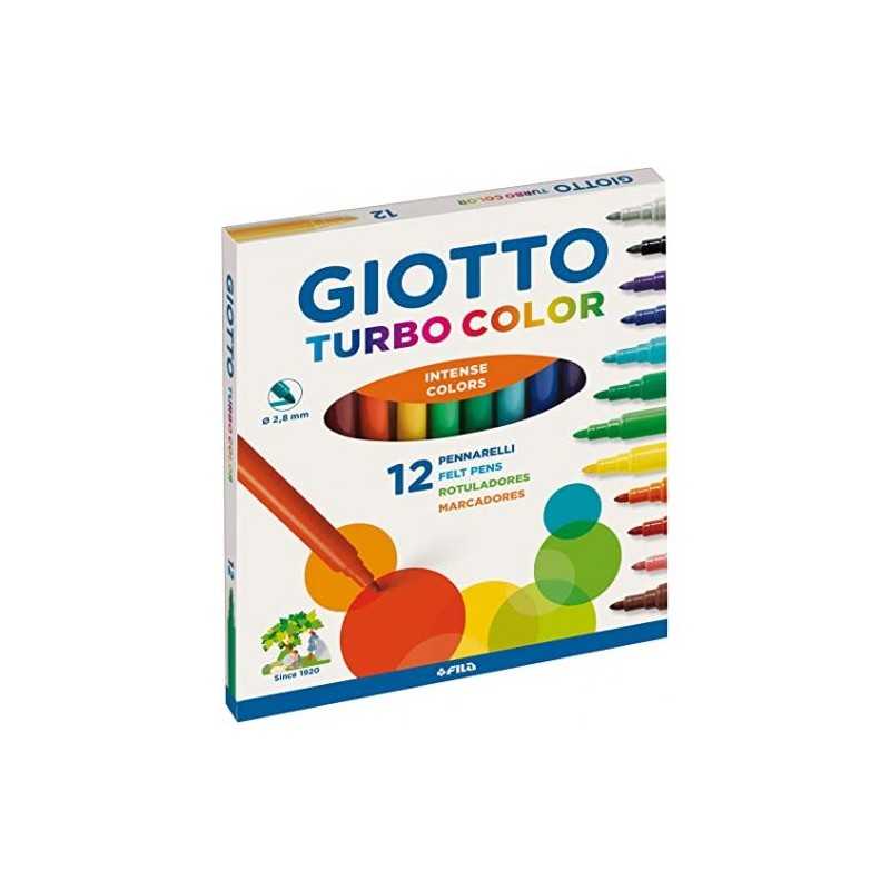 Giotto - Pennarelli Turbo color colori assortiti - Confezione da 12 pz