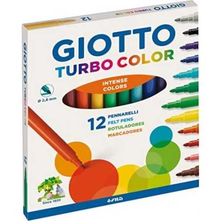 Giotto - Pennarelli Turbo color colori assortiti - Confezione da 12 pz