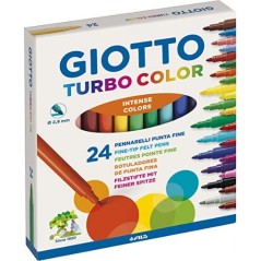 Giotto - Pennarelli Turbo color colori assortiti - Confezione da 24 pz