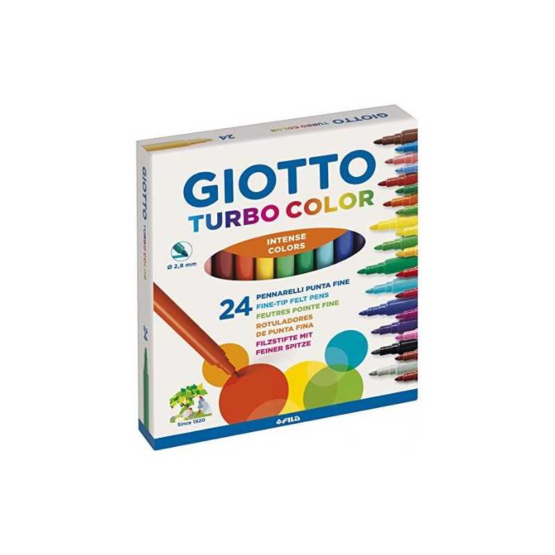 Giotto - Pennarelli Turbo color colori assortiti - Confezione da 24 pz