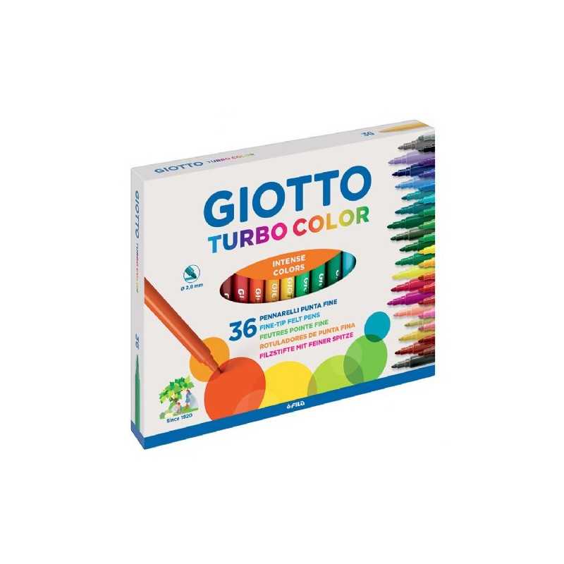 Giotto - Pennarelli Turbo color colori assortiti - Confezione da 36 pz