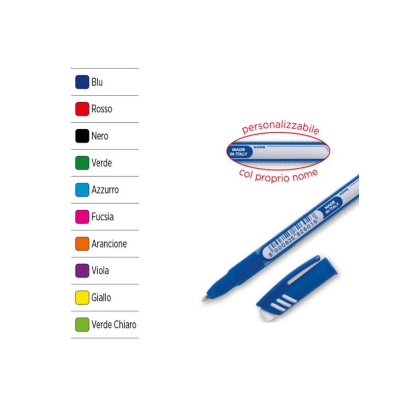 Tratto Cancellik - Penna a sfera punta media con gomma - colore Blu - pezzo singolo