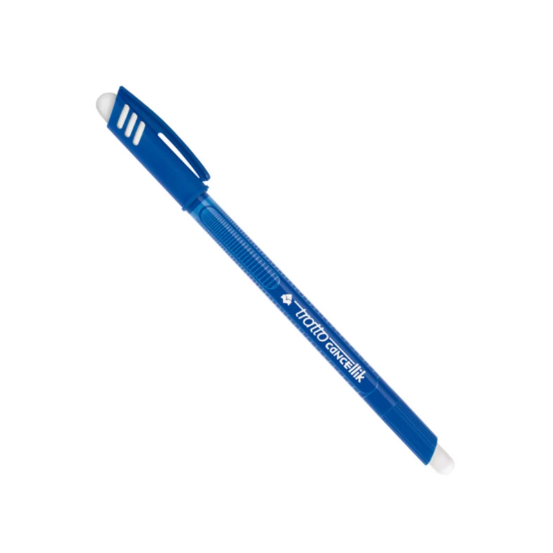 Tratto Cancellik - Penna a sfera punta media con gomma - colore Blu - pezzo singolo