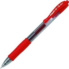 Pilot - Penna a sfera con inchiostro a gel, a scatto - colore Rosso - pezzo singolo