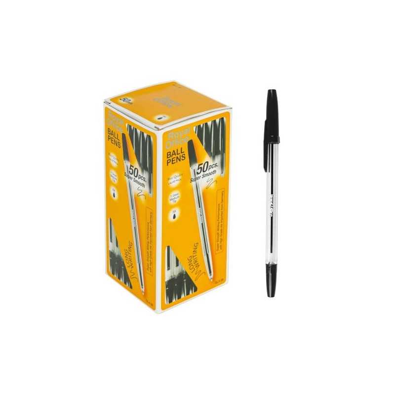 Royal Office - Penna a sfera - colore Nero - conf. da 50 pz