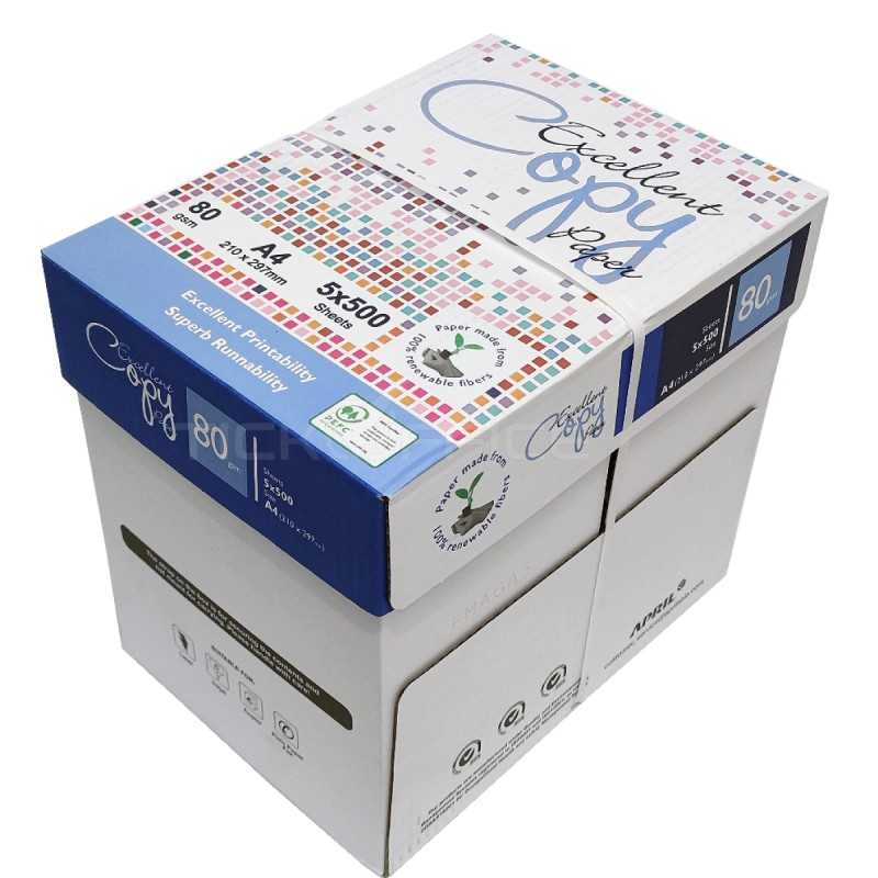 5 pz Excellent Copy Paper carta risma A4 21x29,7 cm, 80gr - 5 x 500 ff