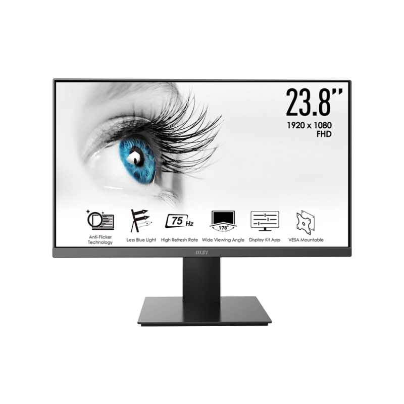 Monitor 23,8" MSI PRO MP241X hdmi vga 75hz Fhd 1920x1080