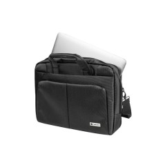Natec Gazelle  - Borsa per notebook business pluriscomparti 15,6" elegante e sicura - Grigio scuro