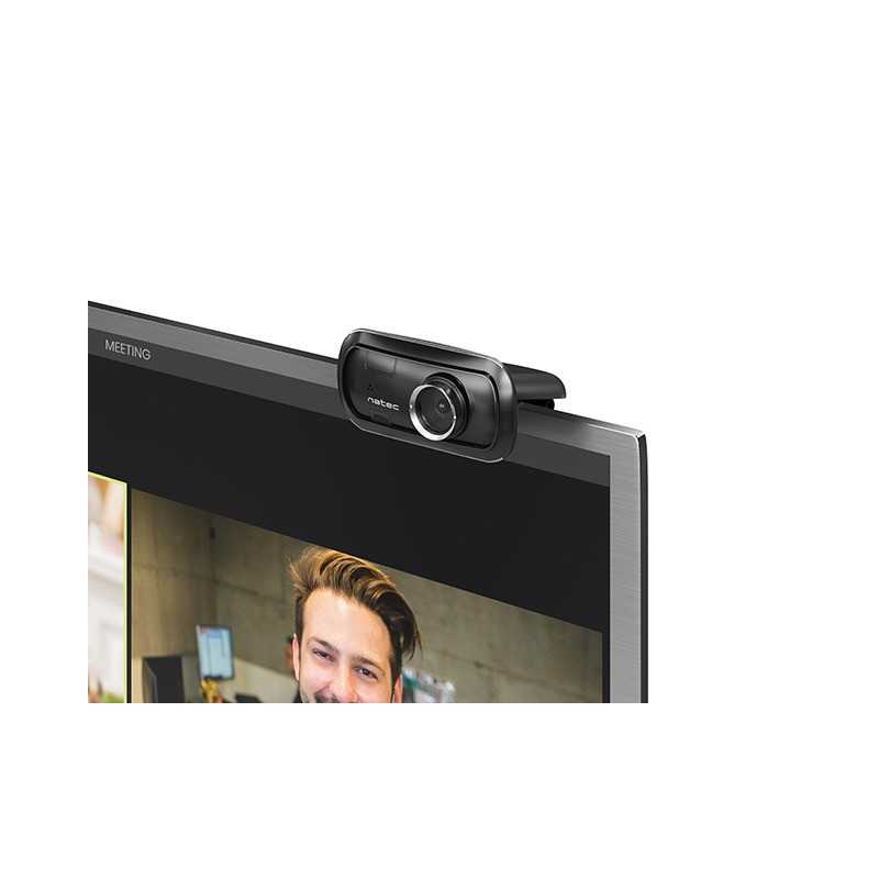 Natec - Webcam Lori full HD 1920x1080 pixel con microfono integrato fino a 5 metri