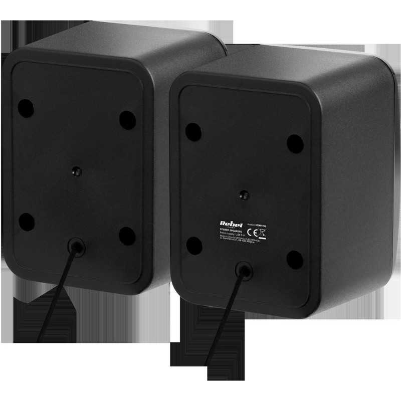 Rebel - Altoparlanti per computer 2x3W con controllo del volume