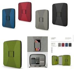 Intempo Portablocco Canvass con Zip in tela con molla smartphone 26x33 cm - colore Grigio