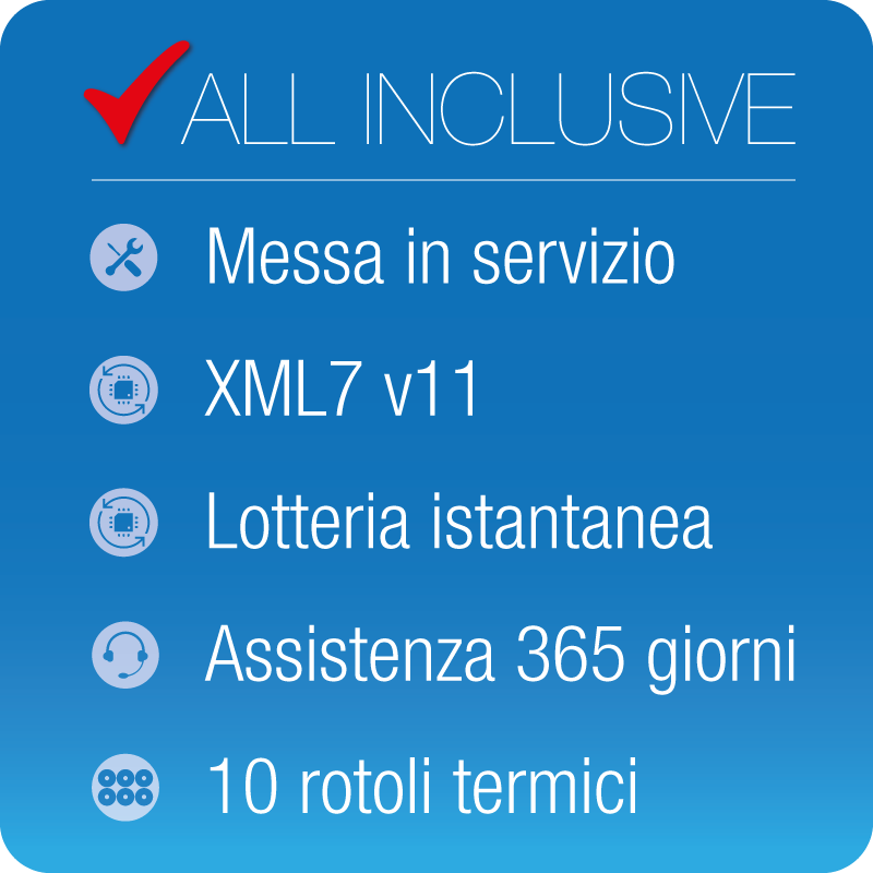 Registratore di cassa misuratore fiscale TELEMATICO Serie EDO PLUS RT - Colore bianco