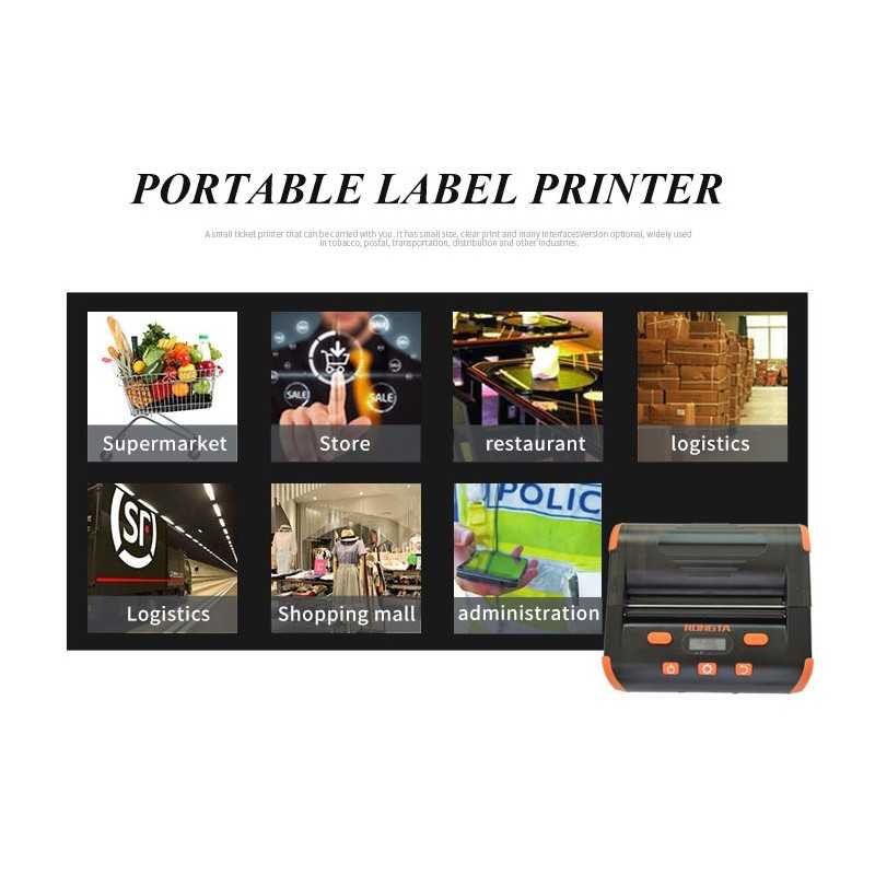RPP04 - Stampante etichettatrice portatile 40-110mm 203dpi - Bluetooth, Usb, Wifi