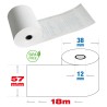10pz - Rotoli termici 57mm x 18 m per pos e stampanti termiche f.12