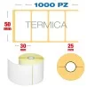 100 x 100 mm, f. 25 - Rotolo n° 500 etichette termiche adesive