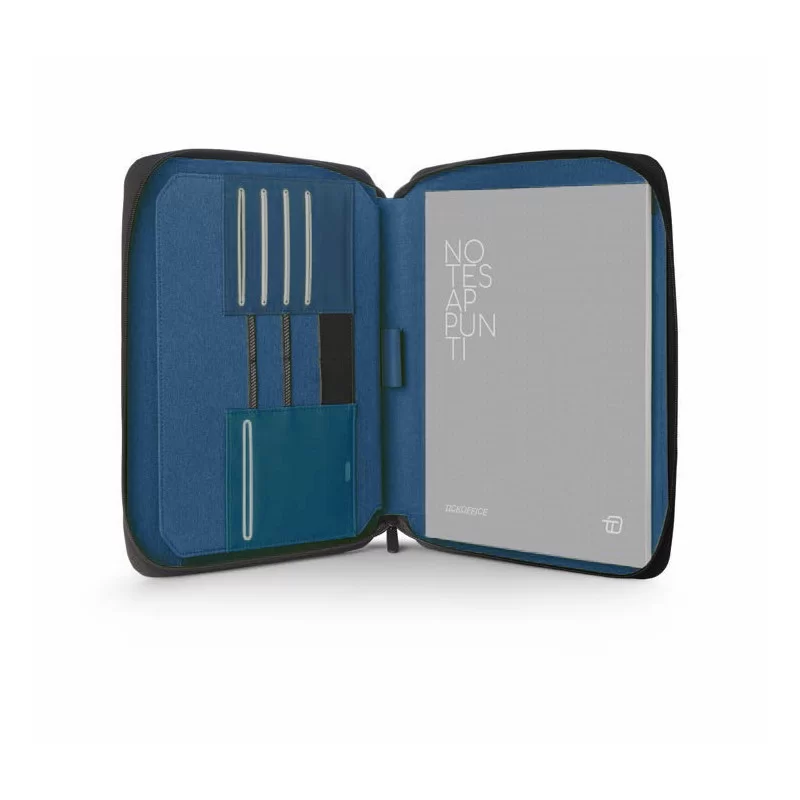 Intempo Portablocco Canvass con Zip in tela con molla smartphone 26x33 cm - colore Blu