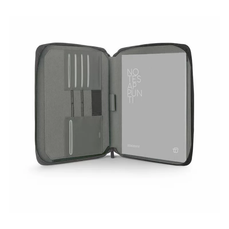 Intempo Portablocco Canvass con Zip in tela con molla smartphone 26x33 cm - colore Grigio