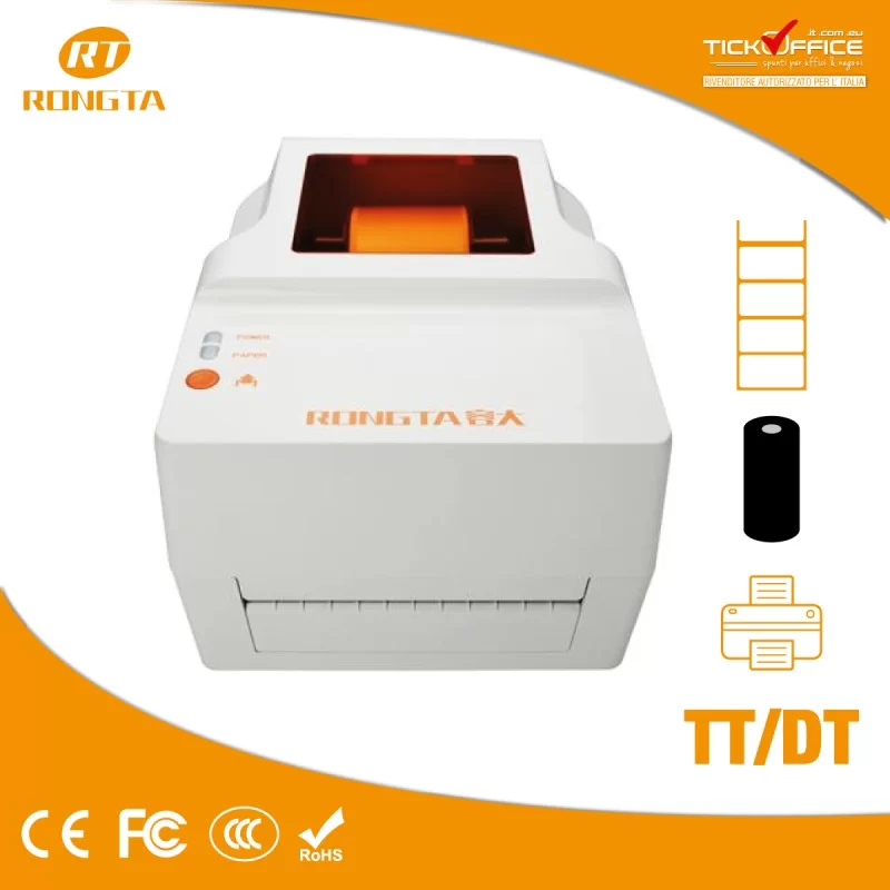 Stampante etichettatrice termica e termico diretta con ribbon usb