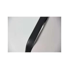 Sedia fissa attesa "new" -  imbottita impilabile con telaio d’acciaio nero