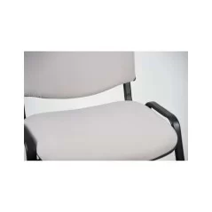 Sedia fissa attesa "new" -  imbottita impilabile con telaio d’acciaio nero