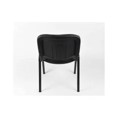 Sedia fissa attesa "new" -  imbottita impilabile con telaio d’acciaio nero